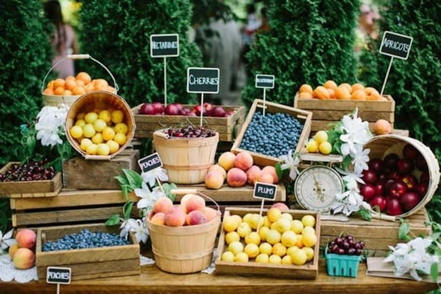 como fazer mesa de frutas 