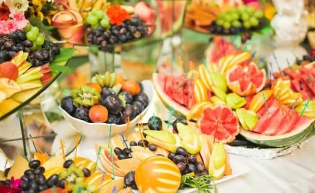 mesa de frutas decoracao