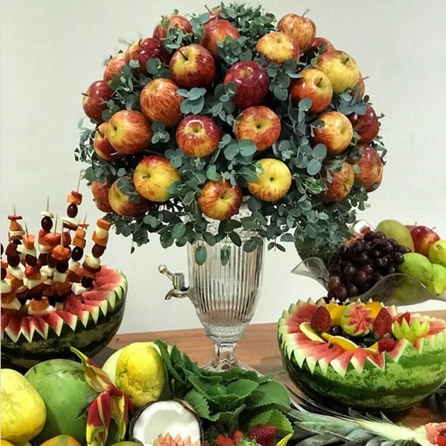 mesa de frutas ideias