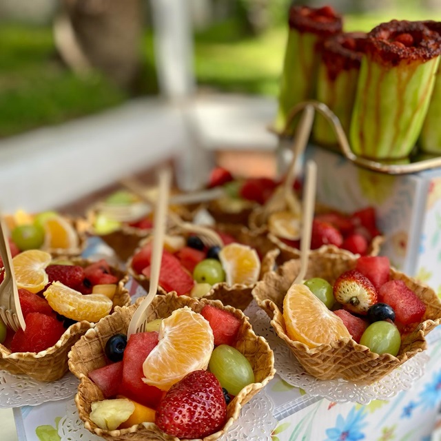 bandeja de frutas para natal