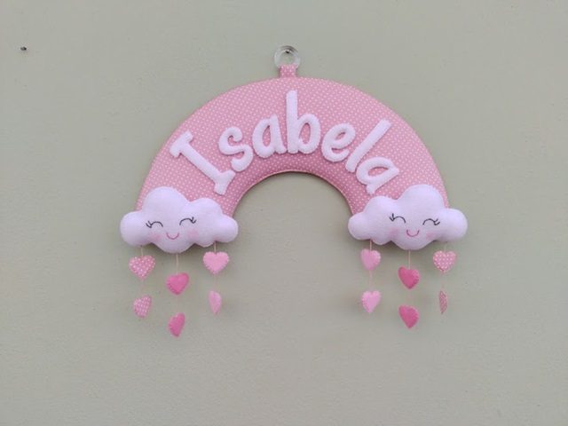 decoração para porta quarto de bebe