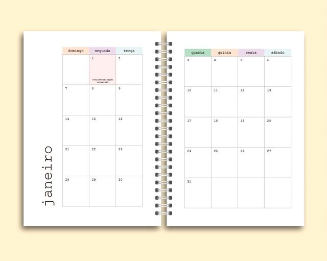 planner para imprimir