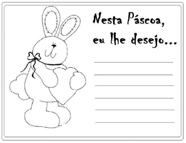 cartao de pascoa para colorir