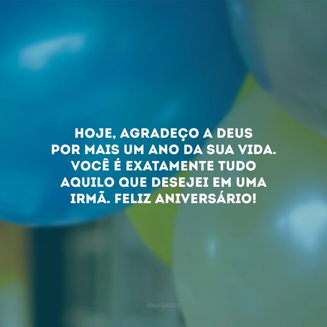 frases de aniversário para irmã