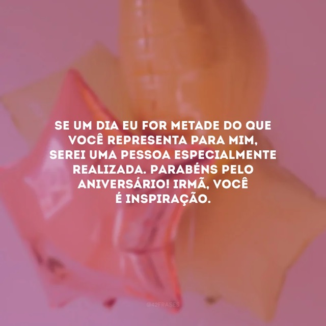 carta de feliz aniversário para irmã