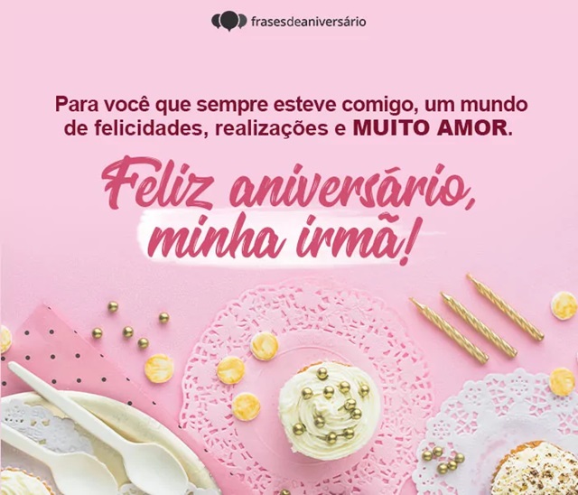 feliz aniversário irmã