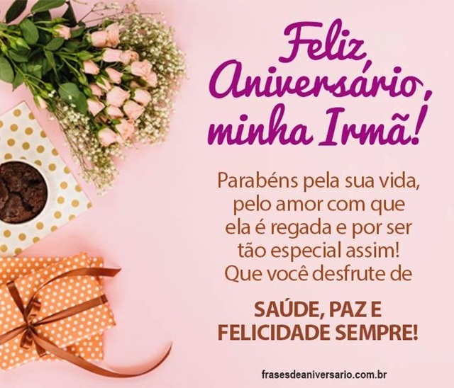 feliz aniversário irmã frases curtas