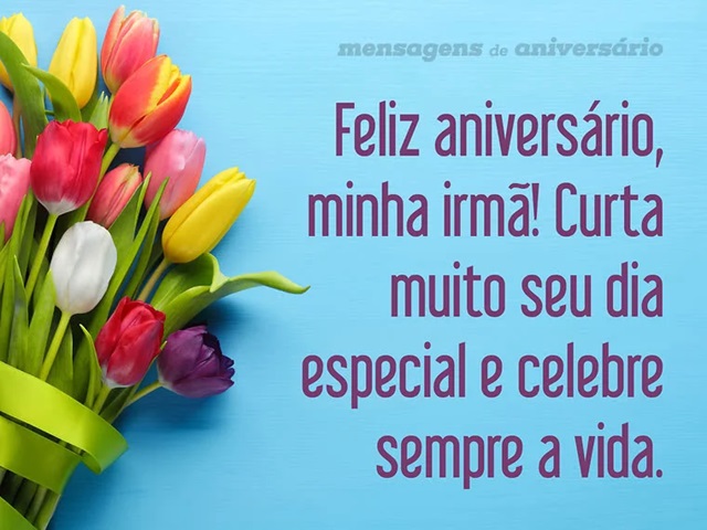 feliz aniversário para irmã querida