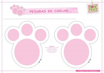 Patas de Coelho: 17 Moldes para Imprimir Grátis | Revista Artesanato