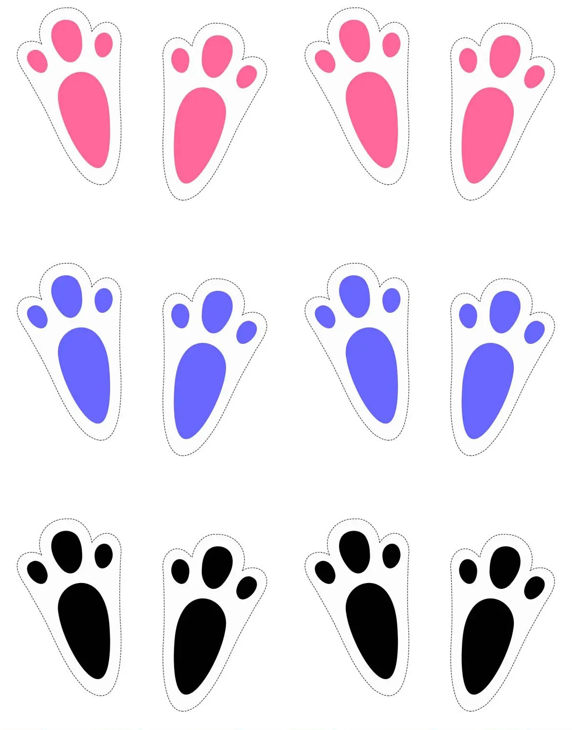 Patas de Coelho: 17 Moldes para Imprimir Grátis | Revista Artesanato