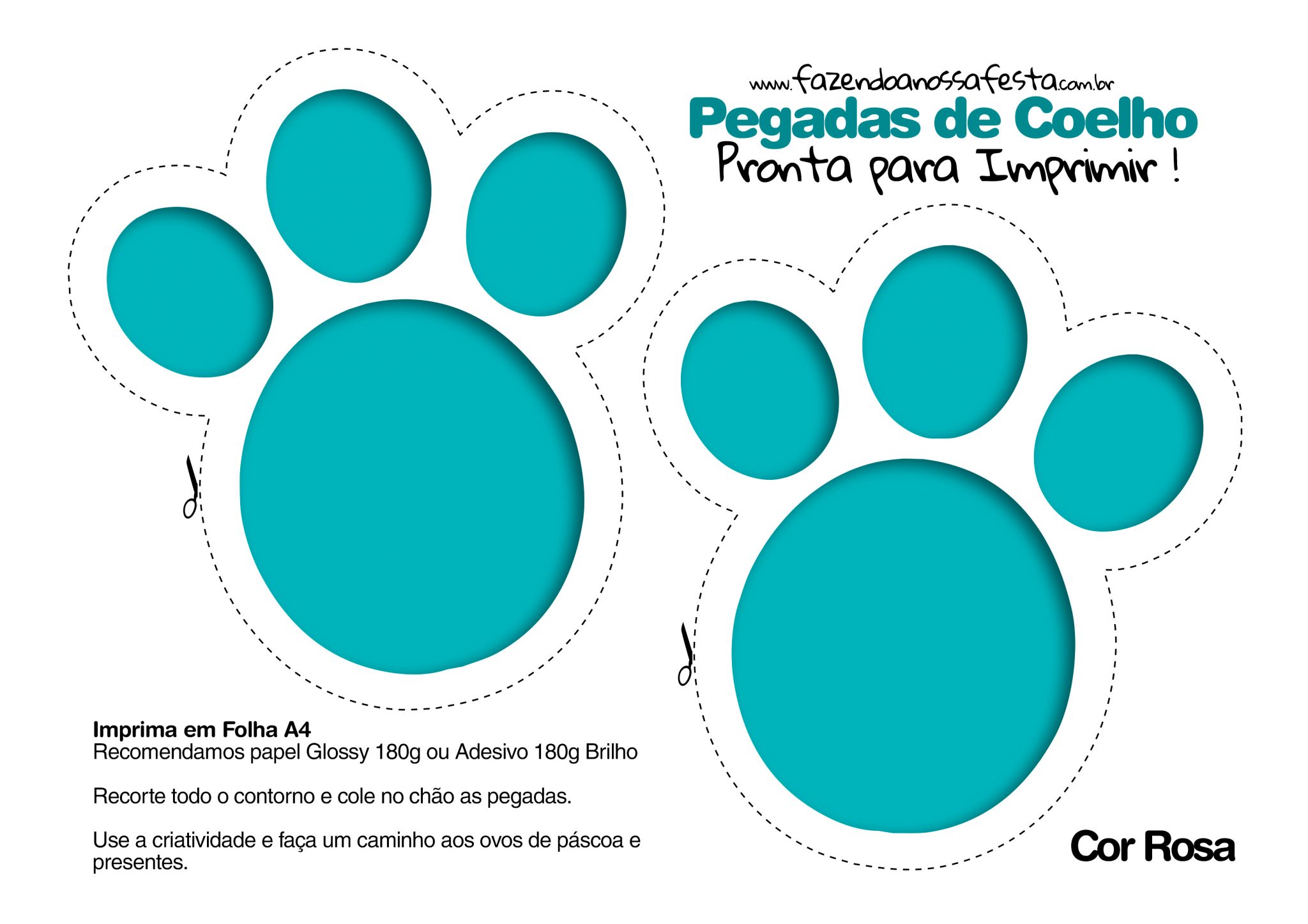 Patas de Coelho: 17 Moldes para Imprimir Grátis | Revista Artesanato