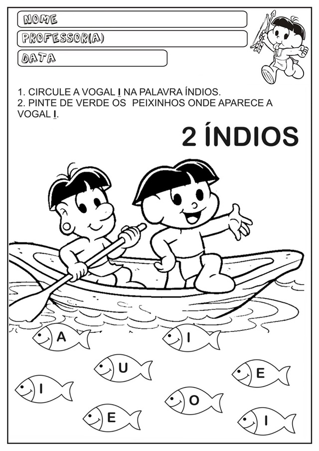 atividade do dia do indio educação infantil