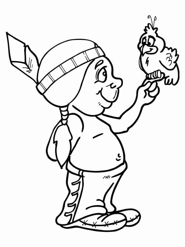 desenho para colorir indio