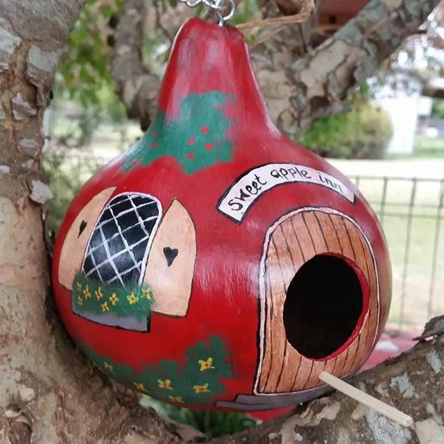 enfeite de jardim com cabaça