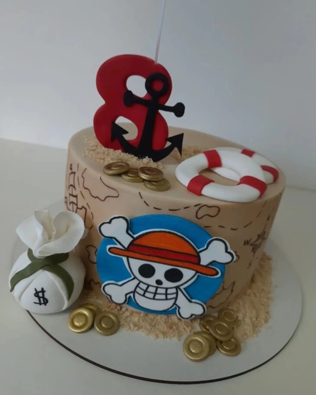 topo de bolo one piece
