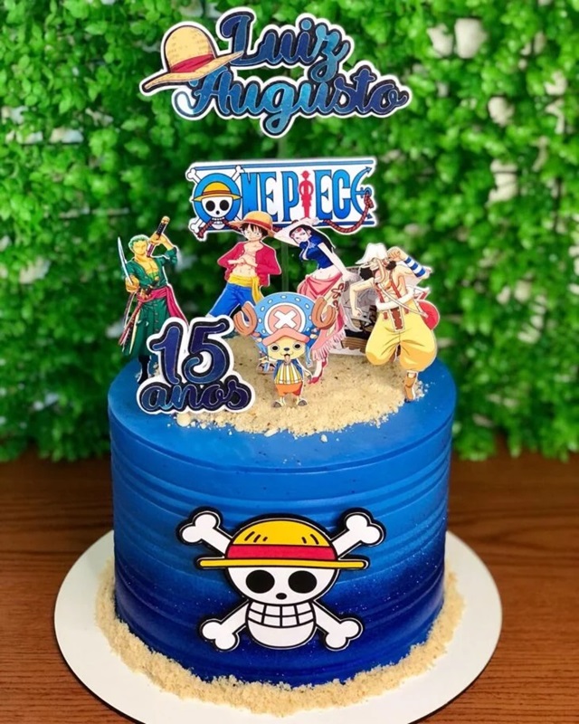 bolo de aniversário tema one piece
