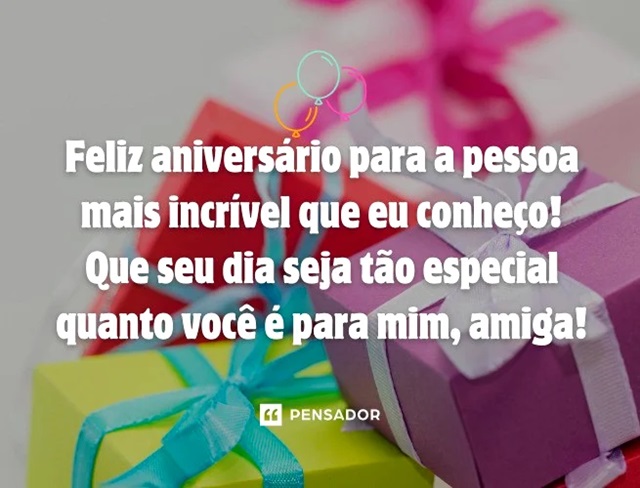 a mensagem de aniversário
