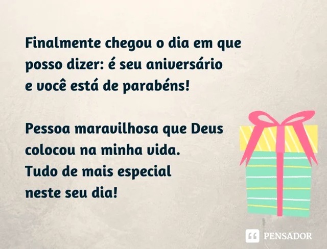 mensagem de aniversário