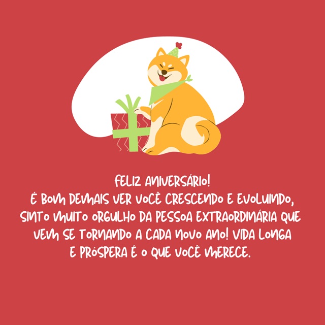 mensagem de parabéns