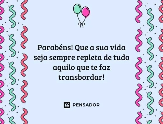  feliz aniversário mensagem
