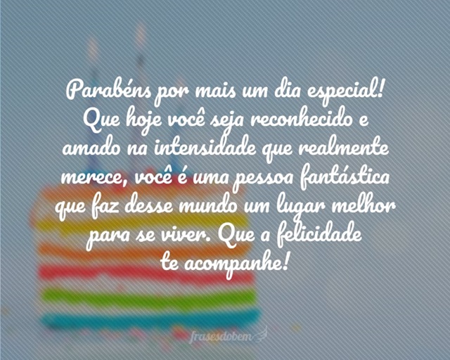  frase feliz aniversário