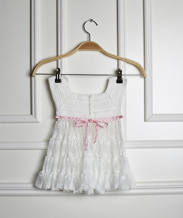 vestido croche infantil