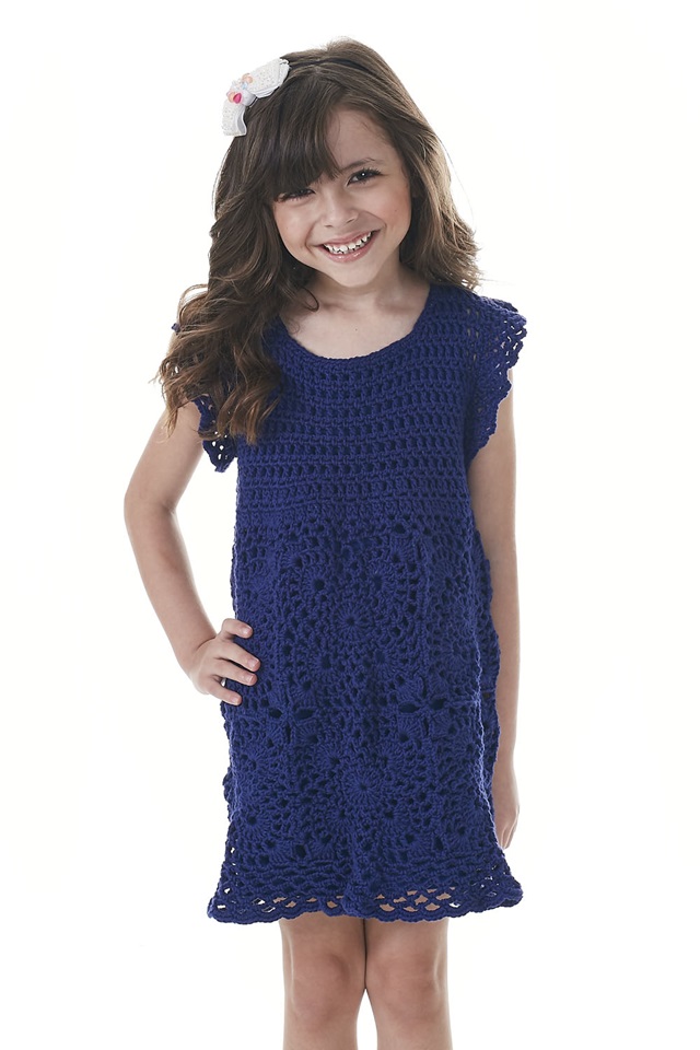 modelo de vestido de croche infantil