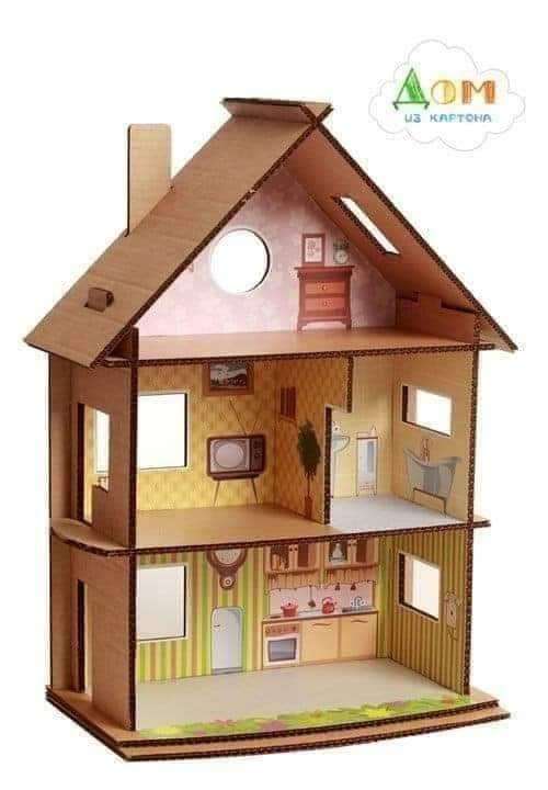 casinha barbie de papelão