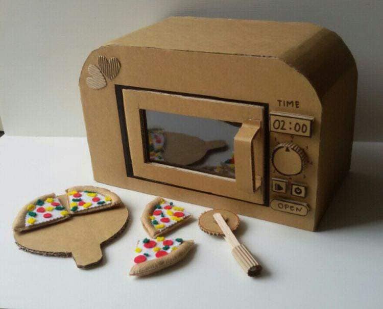 microondas de papelão
