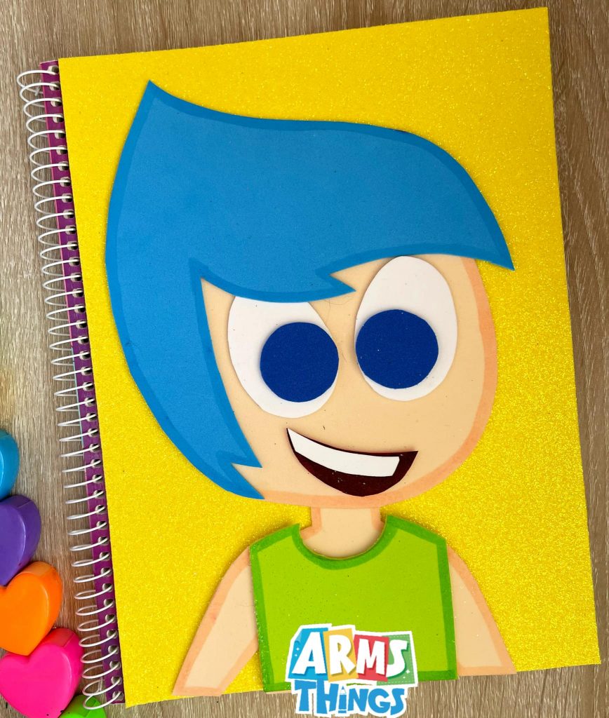 capa de caderno divertidamente