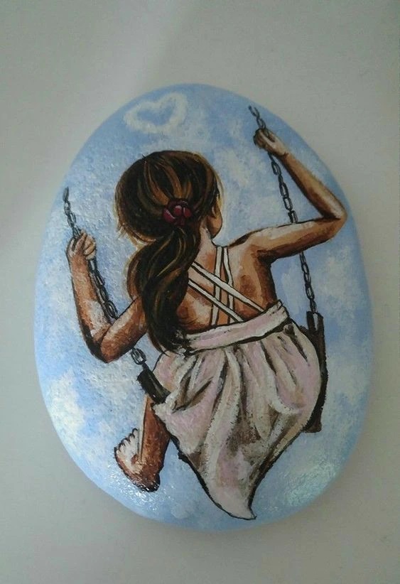 pedra pintada como fazer