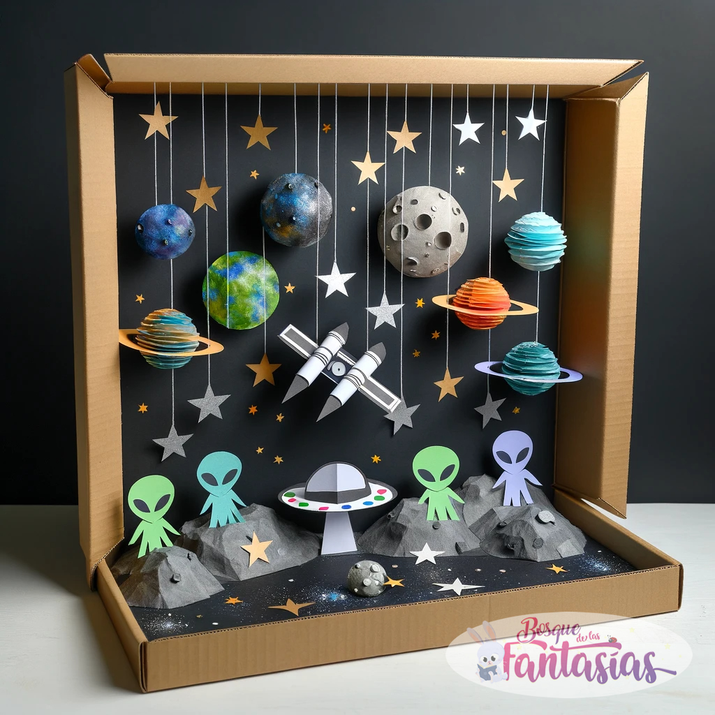 maquete sistema solar simples