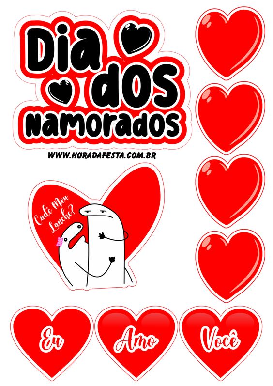 topo de bolo coração