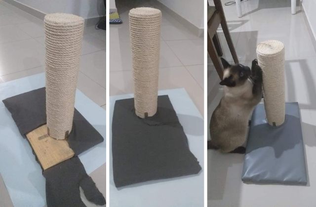 arranhador para gato como fazer