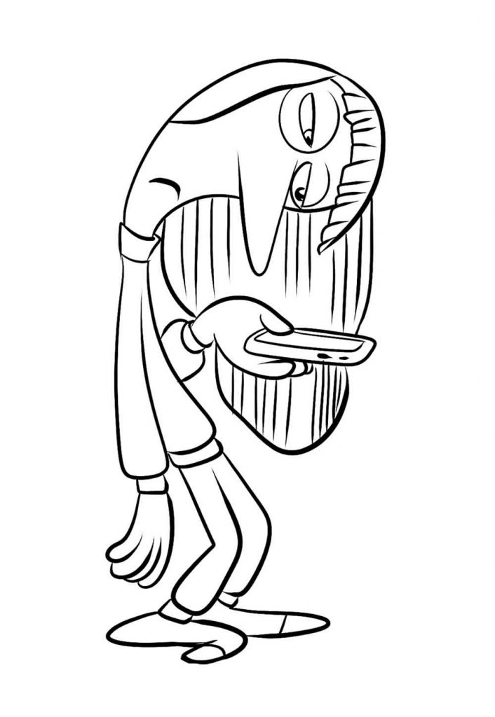 desenho do tédio para colorir