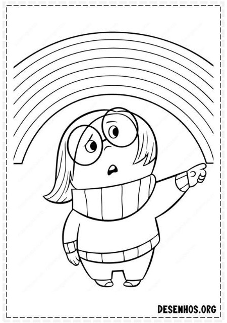 divertidamente tristeza para colorir