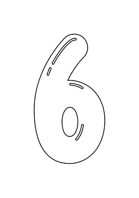 número 6 para imprimir