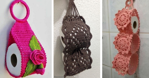Porta-Papel Higiênico de Crochê: 30 Ideias, Gráficos e Passo a Passos