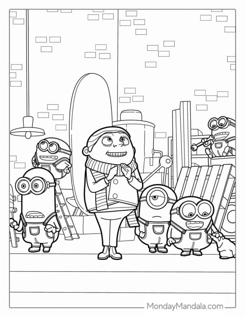 meu malvado favorito minions colorir