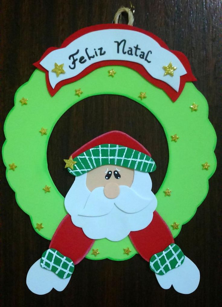enfeites de natal em eva para porta