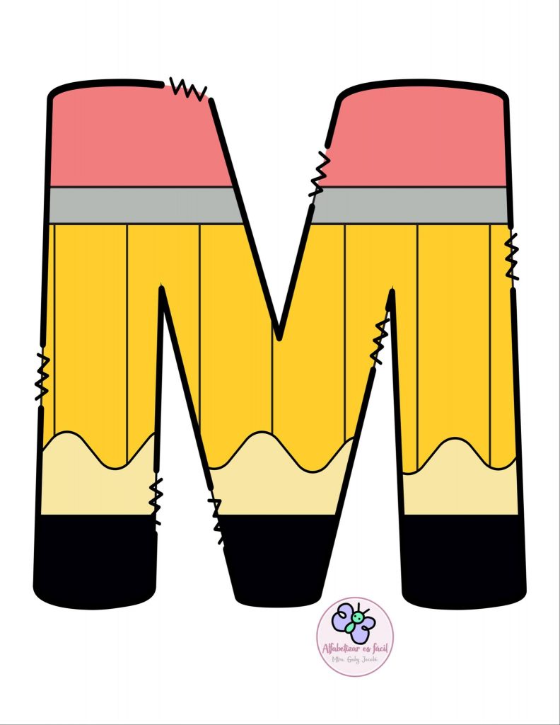 Moldes de letras coloridas