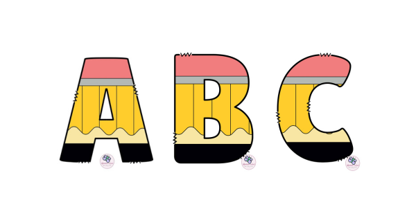 28 Moldes de Letras Grátis para Imprimir em Formato de Lápis