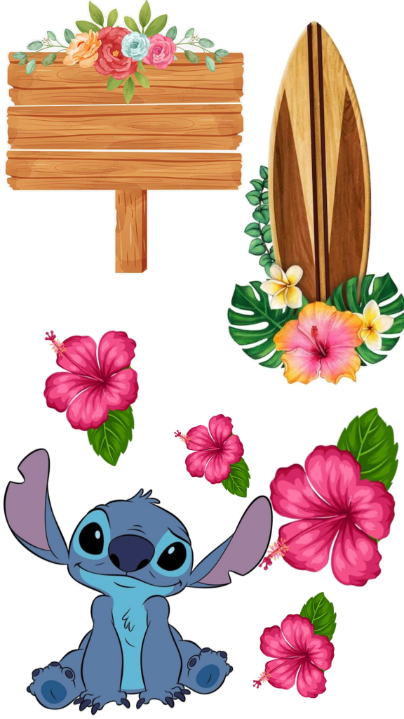 Topper de bolo Stitch para imprimir