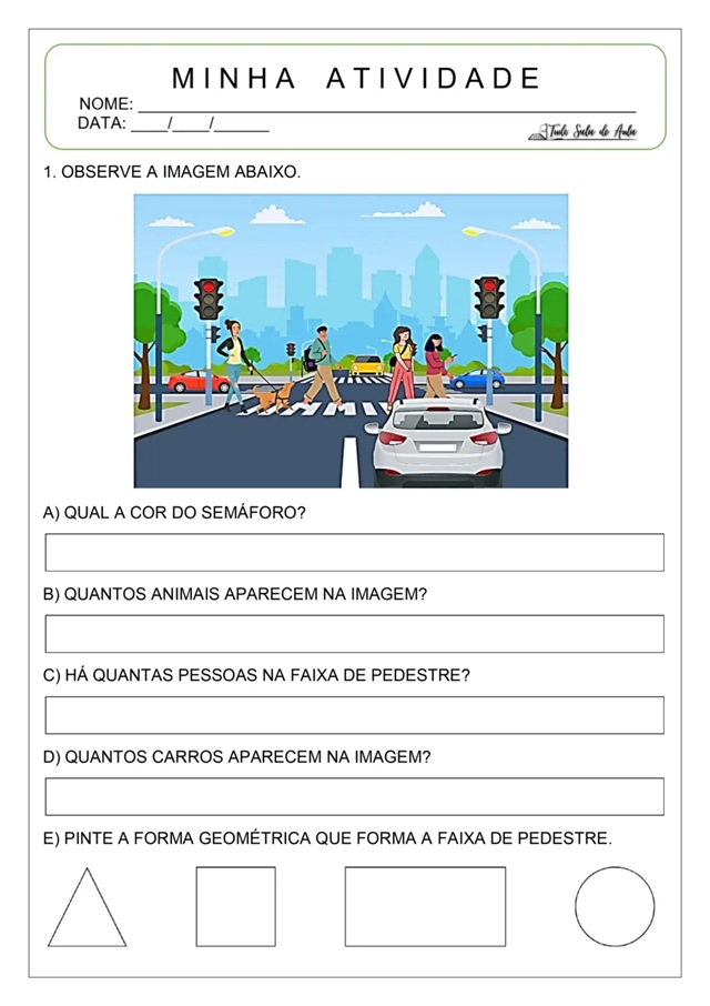 Projeto Semana do Trânsito Educação Infantil
