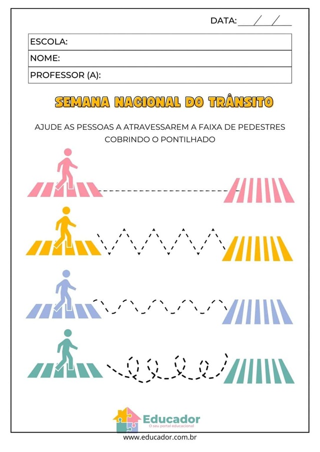 Atividade Transito Educação Infantil Pinterest
